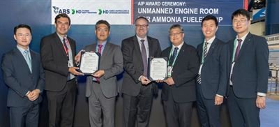 ABS Approves New Autonomous Technologies from HD Hyundai for Ammonia-Fueled Ships